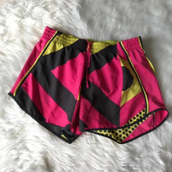 Nike Pants - Pink and Yellow Pattern Nike Dri-Fit Shorts